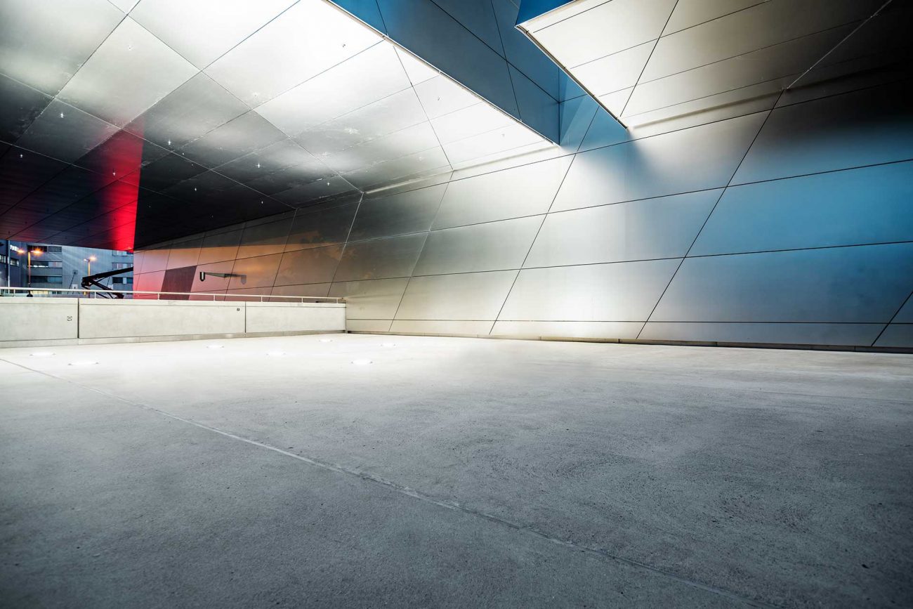 Futuristic Architecture Automotive CGI Backplate