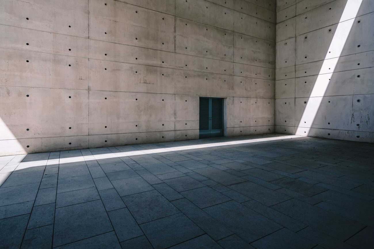 Modern concrete architecture automotive background