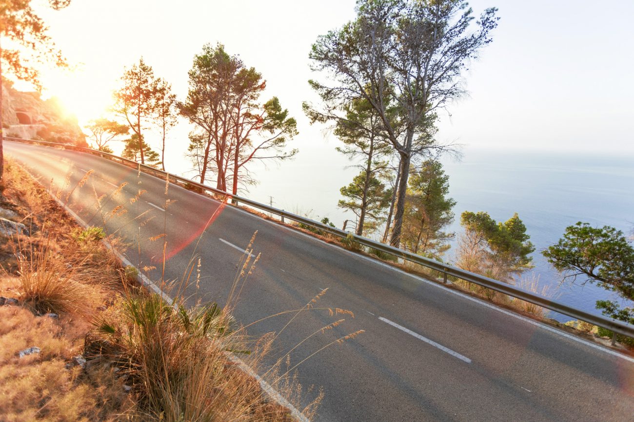 Beautiful Balearic road background