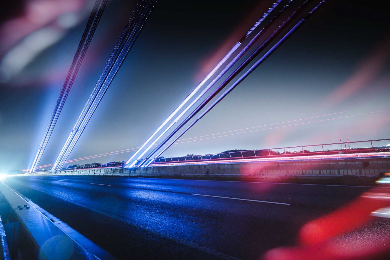 Bridge night scene HDRi Architecture Background