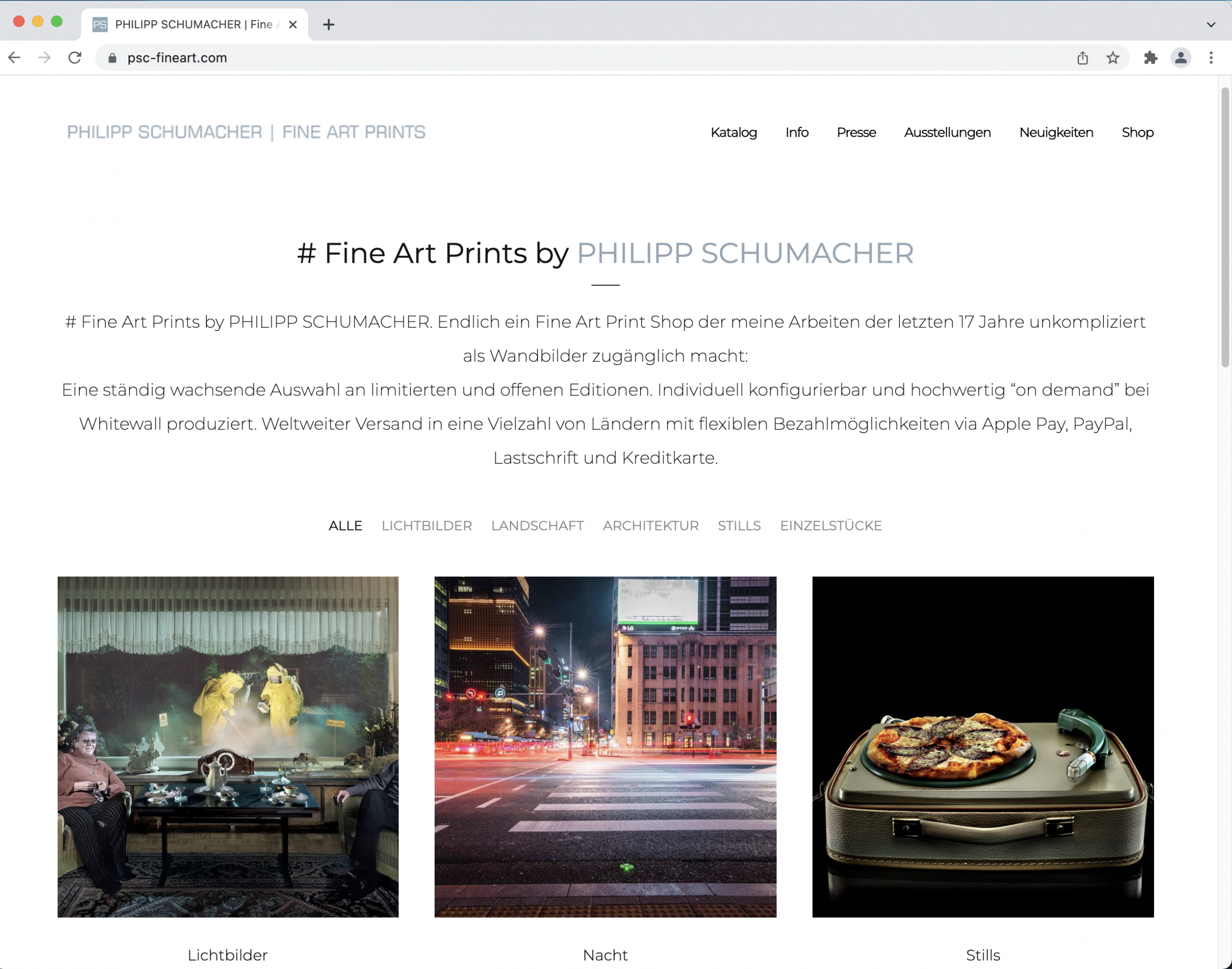 Philipp Schumacher Fine Art Print Shop online