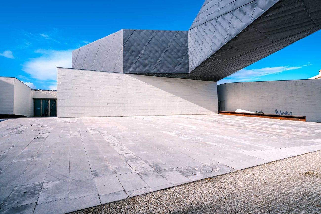 Modern architecture in bright sunlight