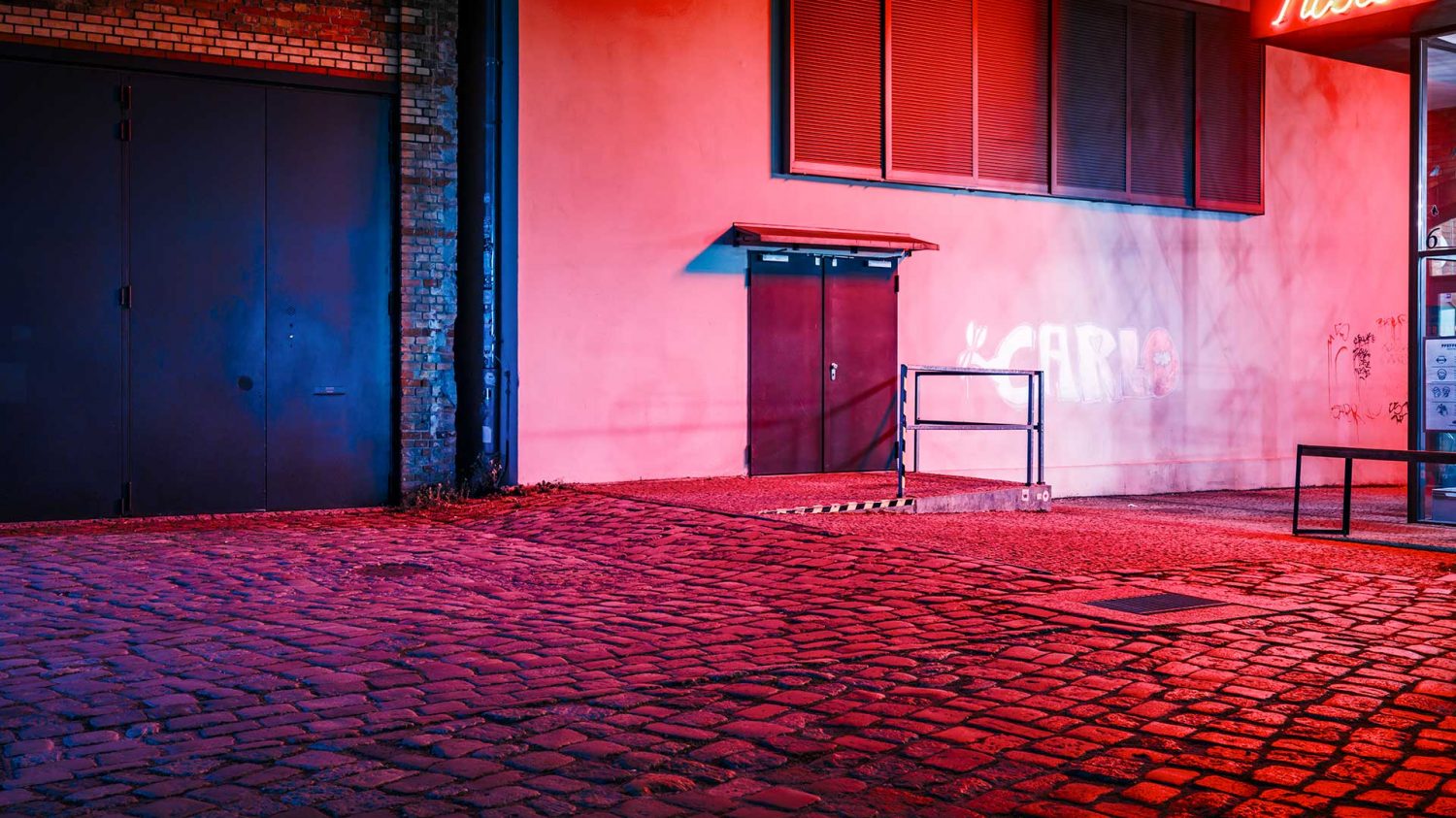 Berlin Hostel by night