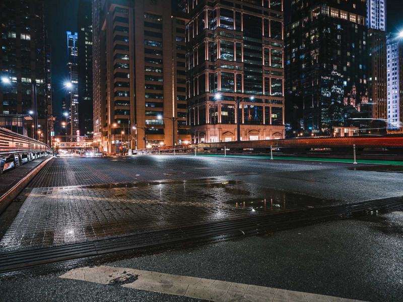 Chicago Night Cityscape 