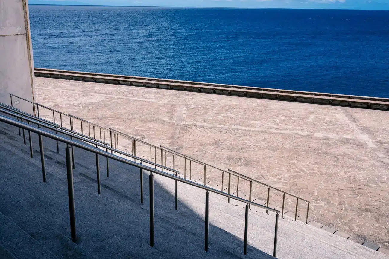 Tenerife sea view from above CGI background