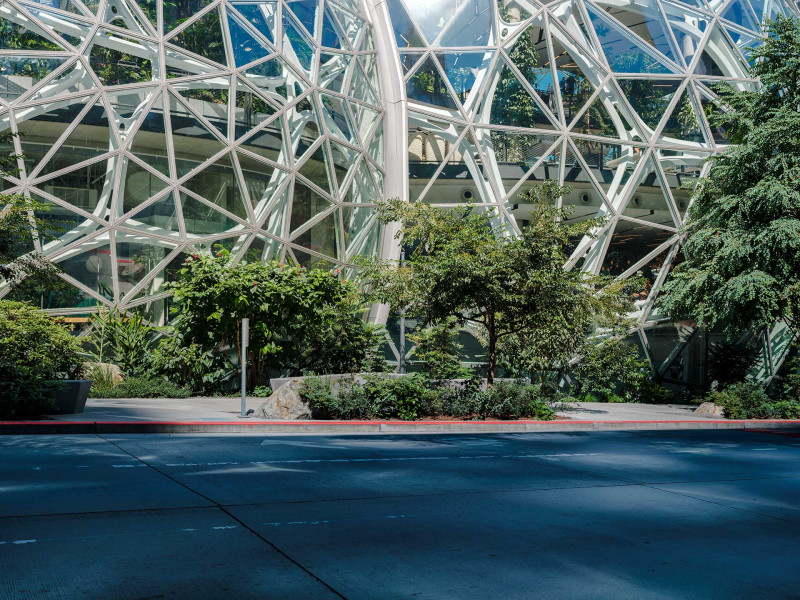 Seattle green city architecture virtual production background  