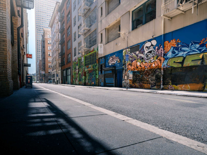 San Francisco Urban Cityscape automotive background